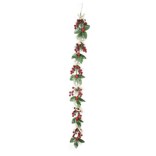 Berry Garland with Bows 90cm