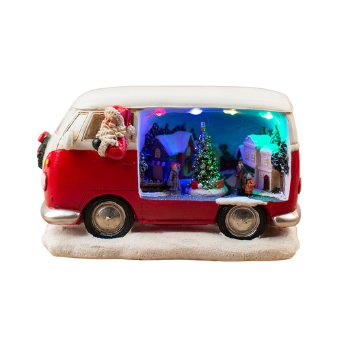 Led Musical Santa Van Rotating