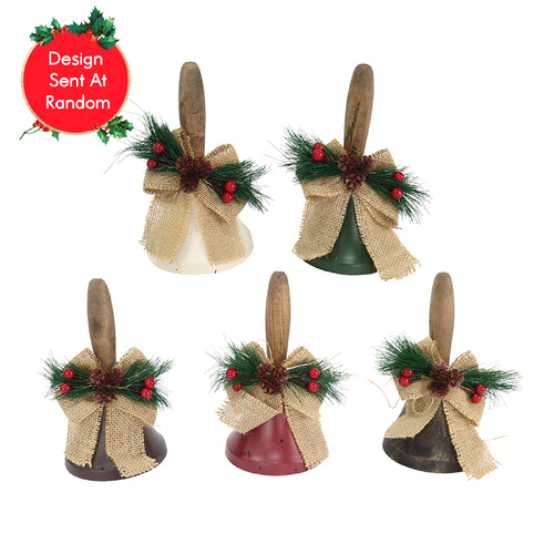 Vintage Santa Bell Assorted 10cm