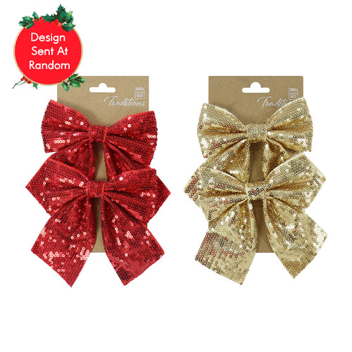 Sequins Mini Bow Med Assorted