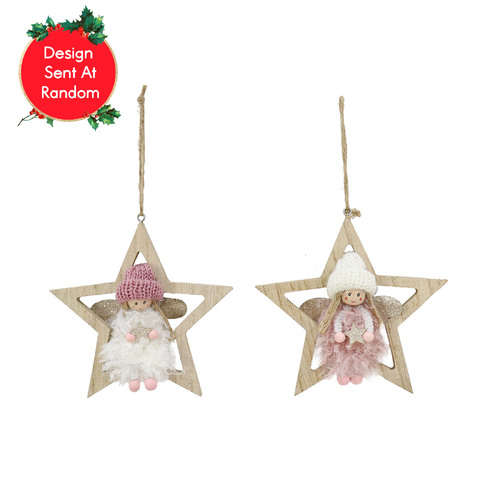 Hanging Fairy On Star Assorted 