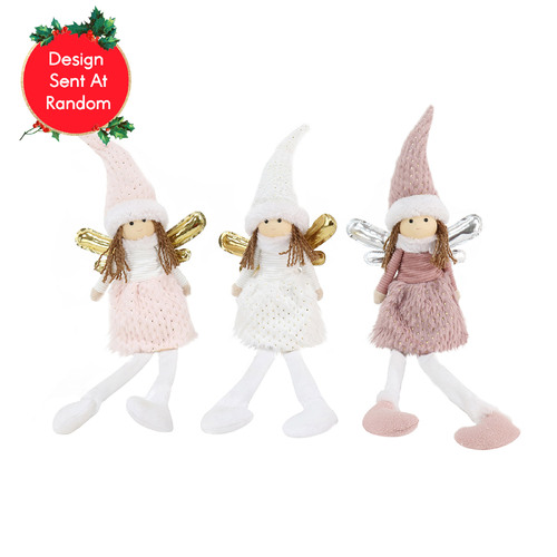 Sitting Fairy Metallic Wings Assorted 60cm