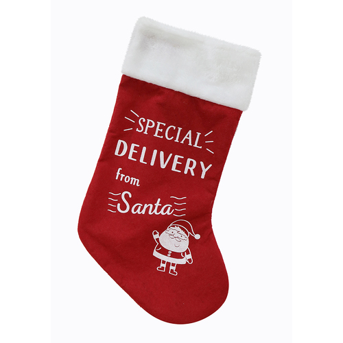 Stocking Santa Special Delivery Printed 50cm