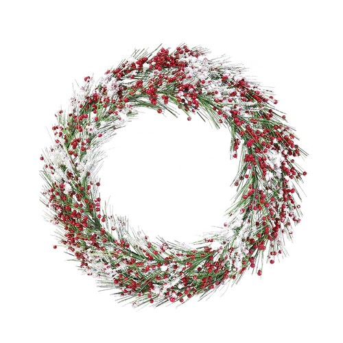 Snowy Christmas Wreath Mini Berry 36cm