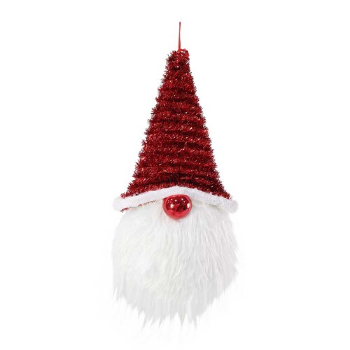 Tinsel Santa Gnome Plush Beard Plaque