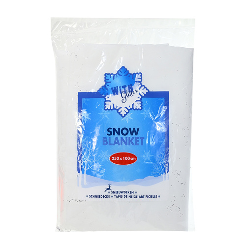 Christmas Snow Blanket 250x100cm - Thick Artificial Snow Sheet with Sparkling Glitter