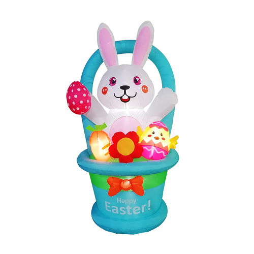 Inflatable Blow Up Easter Bunny Basket 180cm