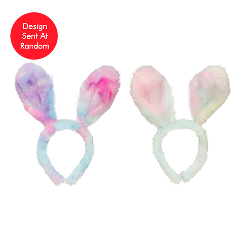 Rainbow Plush Ears Headband Assorted