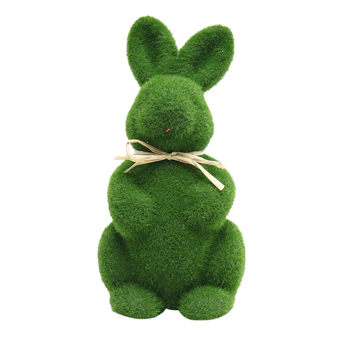 Green Flocked Easter Bunny 20cm