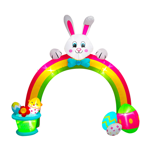Inflatable Blow Up Rainbow Bunny Arch 3m