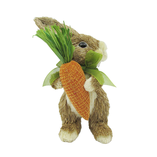 Sisal Bunny With Carrot 20cm