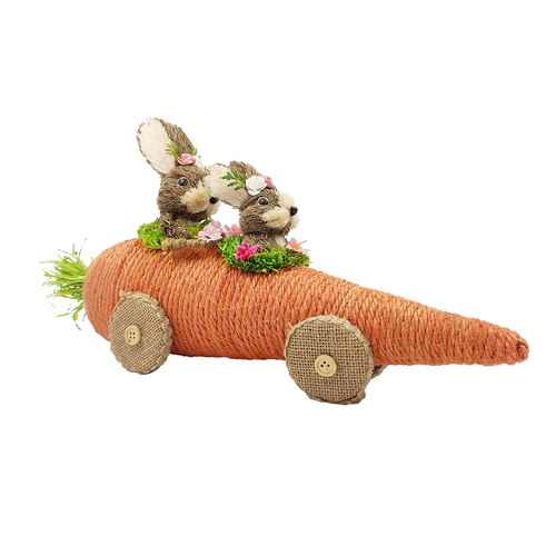 Sisal Bunny Carrot Car 44cm
