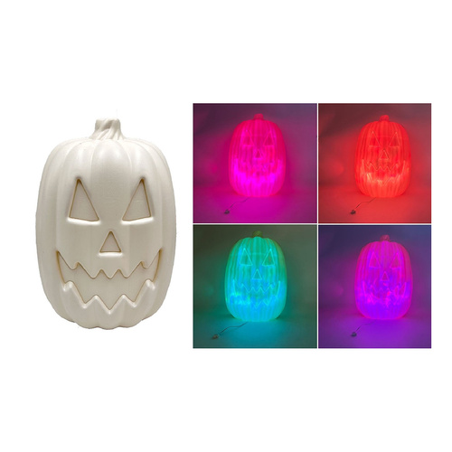 Halloween Colour-Changing Pumpkin Light with Sound Battery Operated 40cm