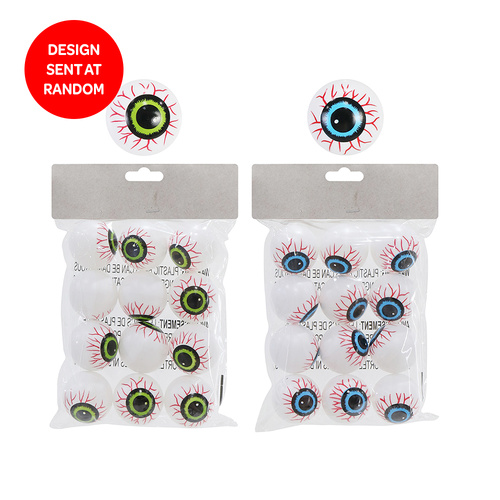 Spooky Eyeball Decorations -12 Pack Halloween Prop Balls