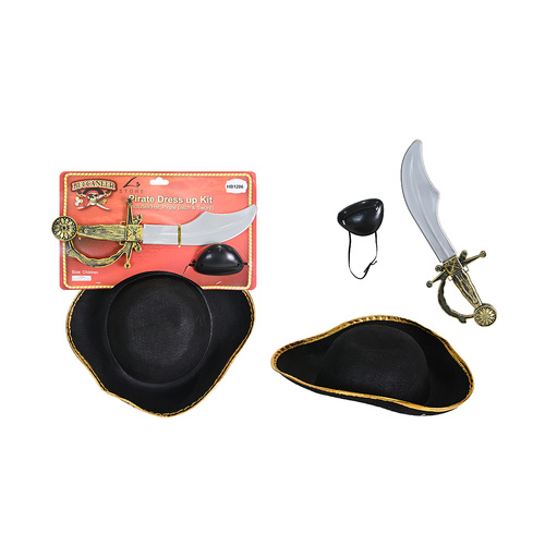 Pirate Accessory Set - Hat, Sword & Eye Patch