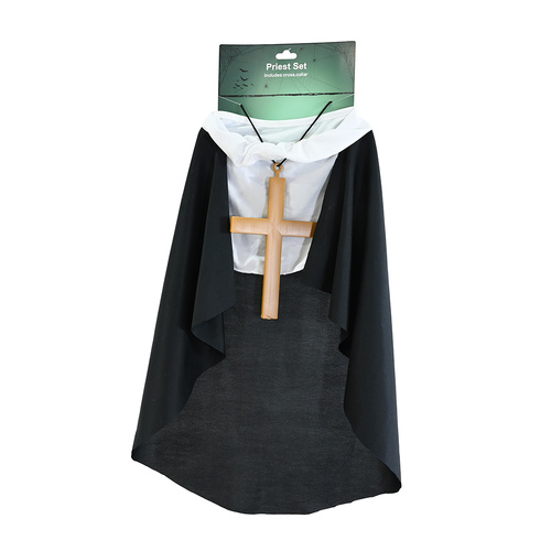 Nun Accessory Set - Headpiece, Collar & Cross
