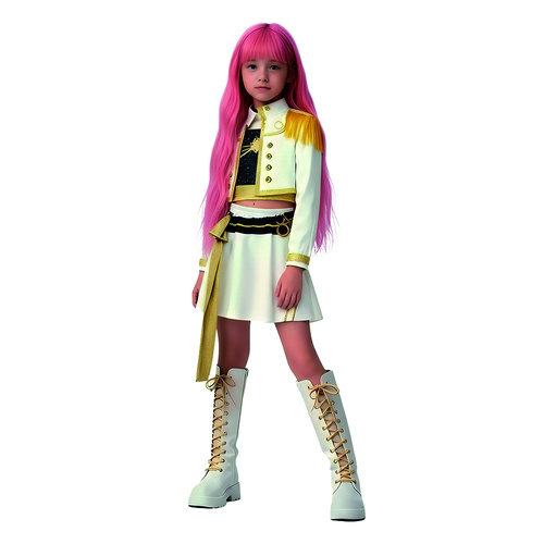 Galaxy KPop Star Warrior Costume Pink & Gold Girls Outfit