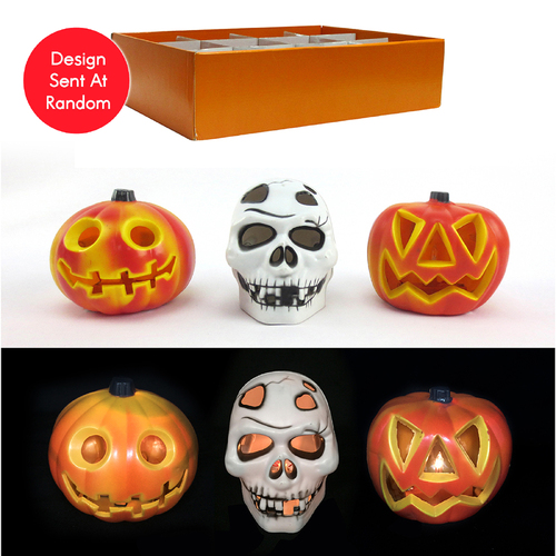 Flashing Jack-o-lantern  Skull Heads Assorted