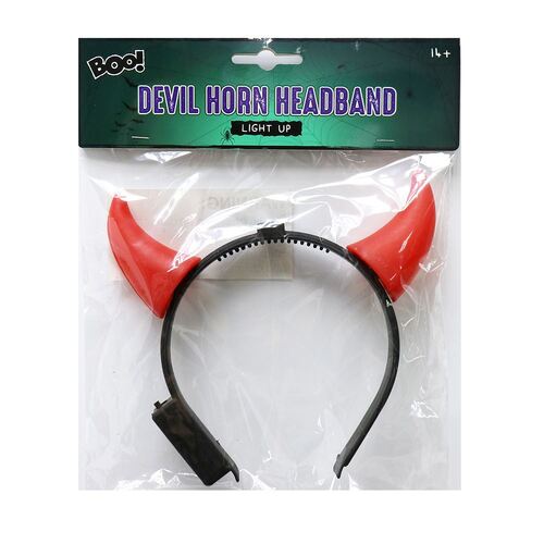 Light Up Mini Devil Horn Headband