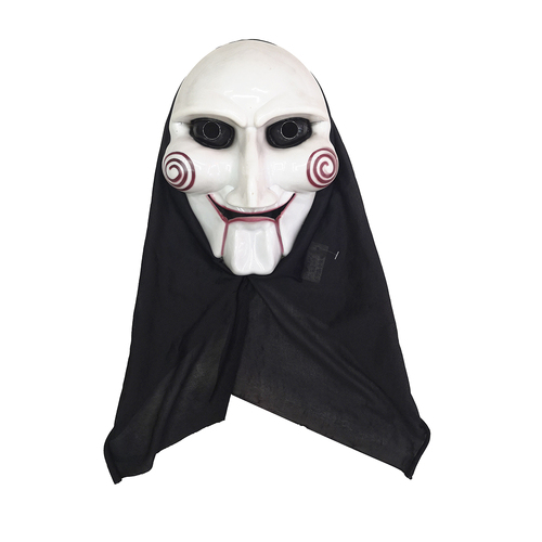 Horror Puppet Jigsaw Mask With Hood
