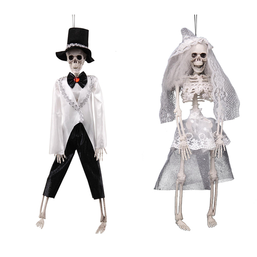 Hanging Bride & Groom Skeleton 40cm