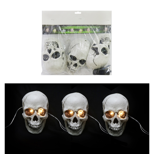 Light Up Skull Garland 36cm