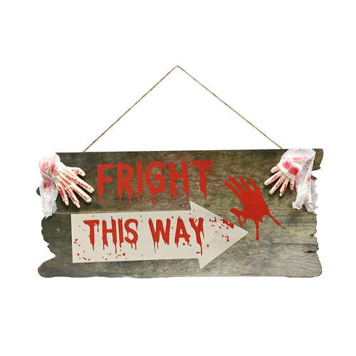Bloody Hanging Plaque With Hands 40cm