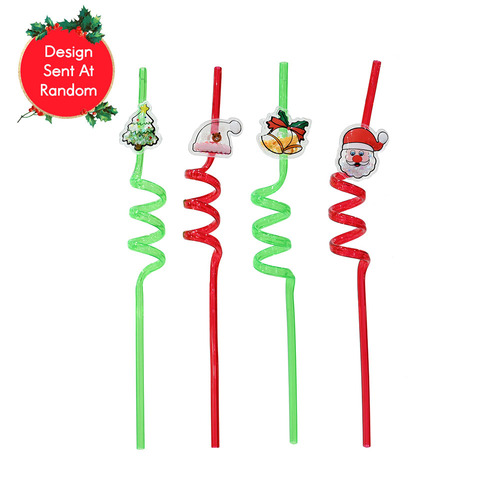 Christmas Twisty Straws 2 Pack 