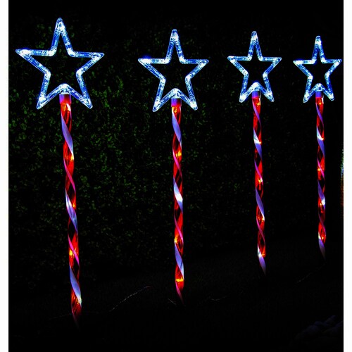 Christmas Led Candy Star Path Lights 4pc