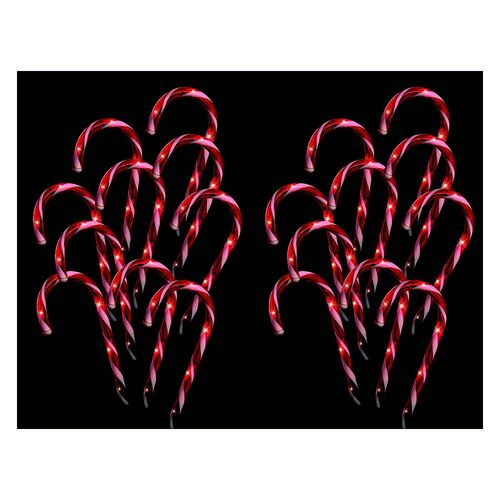 LED Candy Canes Path Lights Festive Outdoor Christmas Lighting 20 Pack