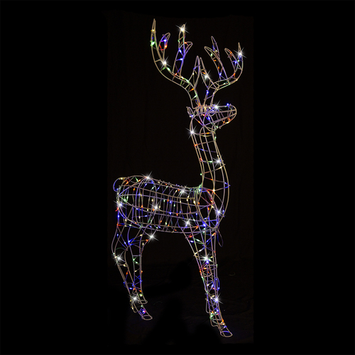 Led Flex Cable Stand Reindeer Flash Multi-Coloured