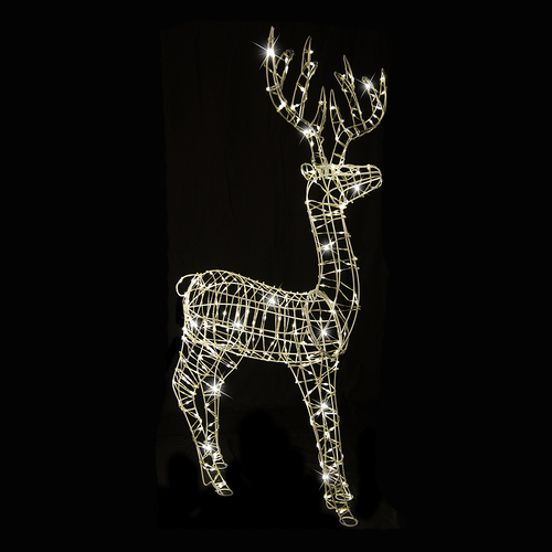 Led Flex Cable Stand Reindeer Flash Warm White
