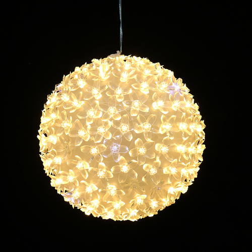 Led Petal Ball Warm White Twinkle 20cm