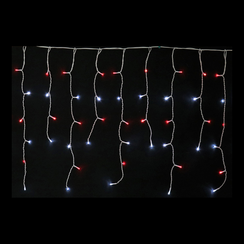 Christmas Led 400 Icicle Lights Red-white