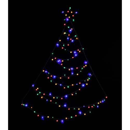 Led Wall Zig-zag Tree 2x2.3m Multi