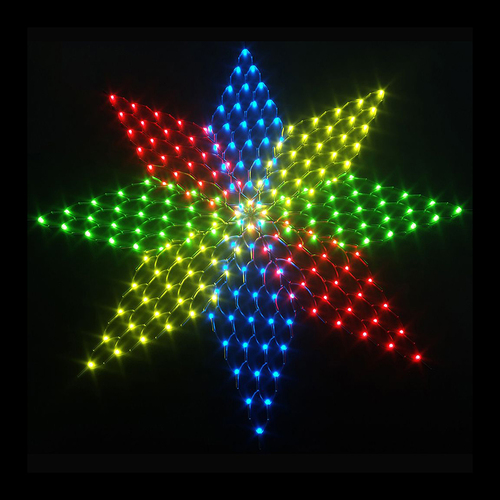 Christmas Led Star Net Light 180x180cm Multicolour