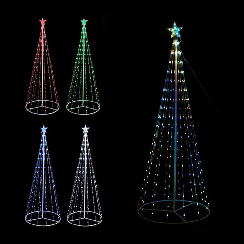 Christmas Rgb Lightshow Flexi Strand Tree 2.1m