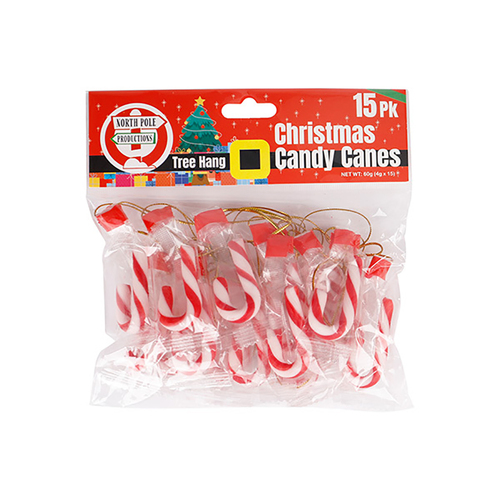 Candy Cane Tree Hang 4gm 15 Pack