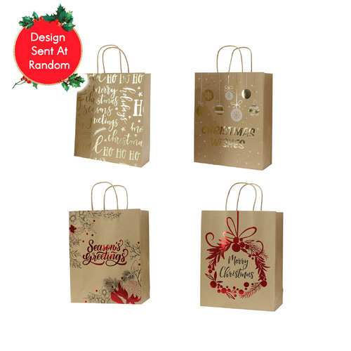 Giftbag Kraft Foil Large Assorted