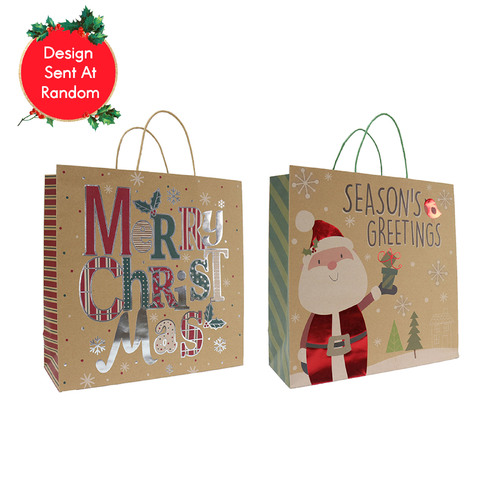 Giftbag Kraft Foil Xl Assorted