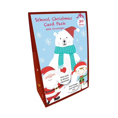 Class Christmas Cards Pack 30pc Pouch