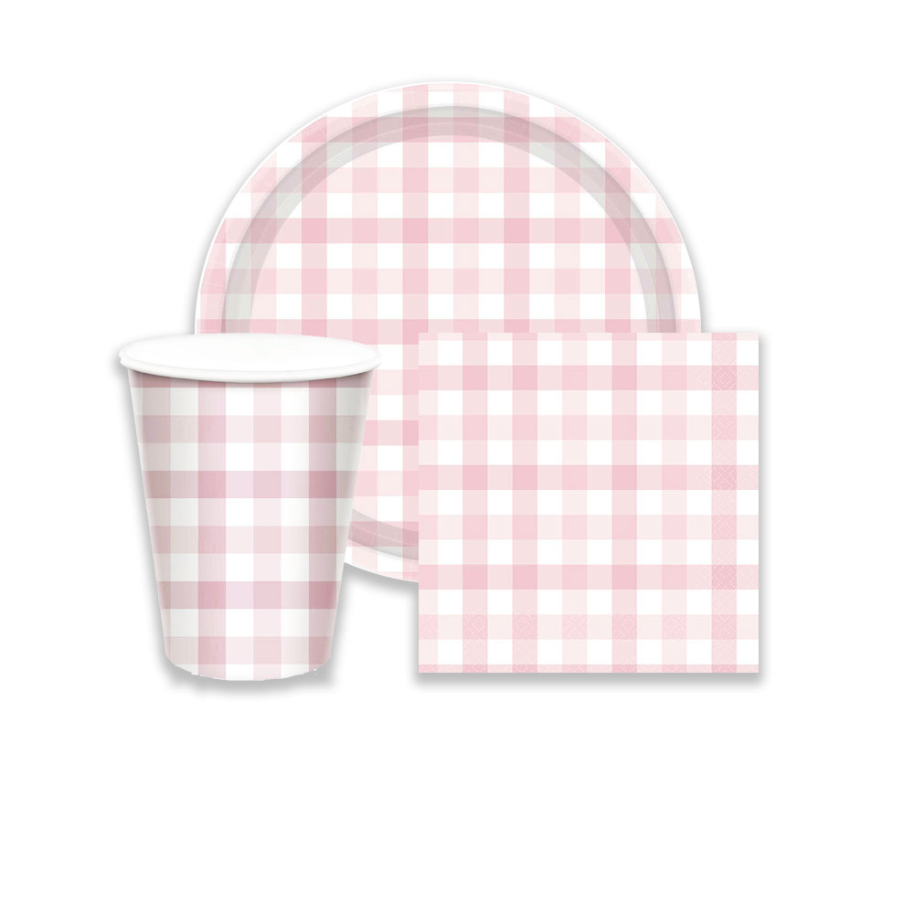Gingham Pastel Pink image