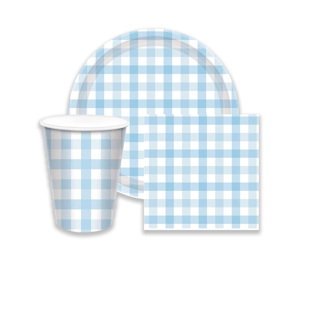 Gingham Pastel Blue image